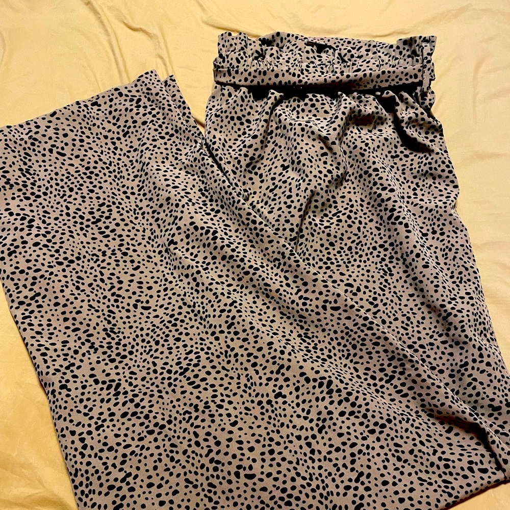 Leopard print relaxed fit wide leg pant shein curve size 4x 20 elastic waistband